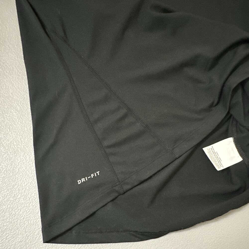 Nike Dri-FIT Womens Running 1/4 Zip Mock Neck Long Sleeve Black M Reflective - Picture 10 of 14